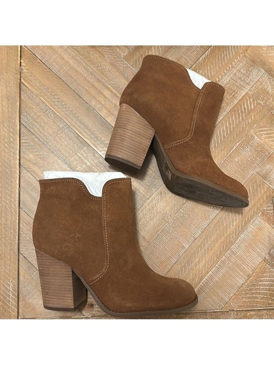 Jessica Simpson Shoes - NEW Jessica Simpson Sadora Canela Camel Brown Split Suede Block Heel Ankle Boots